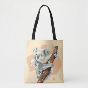 Niedliche Koala Mama und Baby Tasche