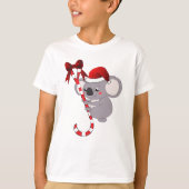 Niedliche Koala mit einem Santa-klaus, der T-Shir  T-Shirt (Vorderseite)