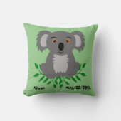 Niedliche Koala mit Eukalyptus-Kindern Kissen (Vorderseite)