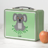 Niedliche Koala mit Eukalyptus Metall Brotdose (Beispiel)