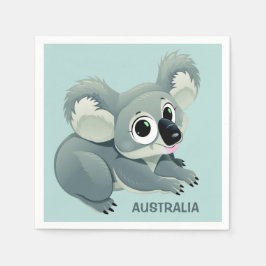 Niedliche Koala-Papierservietten Serviette