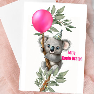 Niedliche Koala Party Blank Card - "Koalabrat Gela Karte