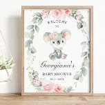 Niedliche Koala Pink Blumengeschirr Grüne Kinderdu Poster<br><div class="desc">Personalisieren Sie dieses bezaubernde koala Willkommenszeichen einfach und schnell. Klicken Sie einfach auf die Schaltfläche Den Text anpassen,  um den Text zu bearbeiten,  Schriftart-Stile und Schriftart-Farben zu ändern. Mit einem hübschen Koala und einem hübschen,  rosa Blumenkranz und Salbei. Matching-Elemente im Speicher verfügbar. c) Somerset Fine Paperie.</div>