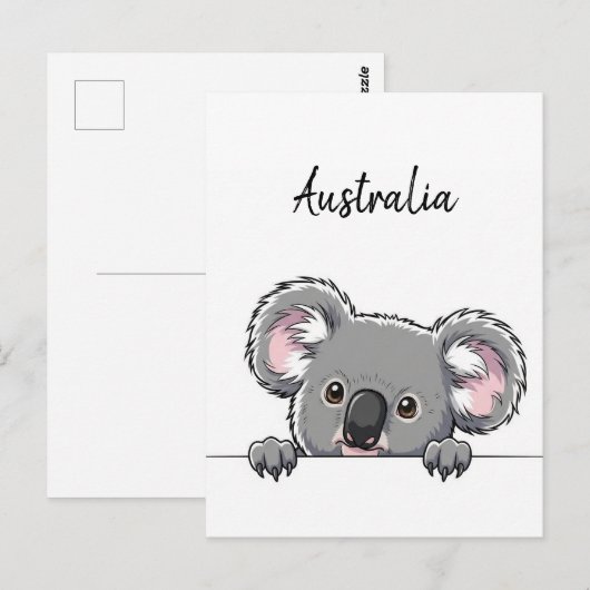 Niedliche Koala Reise Postkarte (Vorne/Hinten)