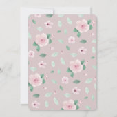 Niedliche Koala Rose Kinderdusche Einladung (Rückseite)