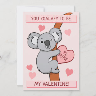 Niedliche Koala-ty-Valentinstag-Karte