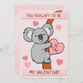 Niedliche Koala-ty-Valentinstag-Karte (Vorne/Hinten)
