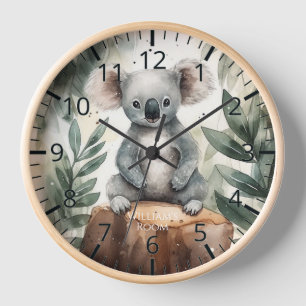 Niedliche Koala-Uhr, personalisierbar Uhr