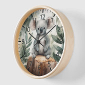 Niedliche Koala-Uhr, personalisierbar Uhr (Winkel)