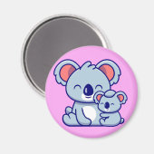 Niedliche Koala und Baby Magnet (Vorderseite/Rückseite)