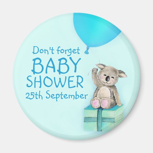 Niedliche Koala vergesst den Babyduschmagnet Magnet (Vorne)