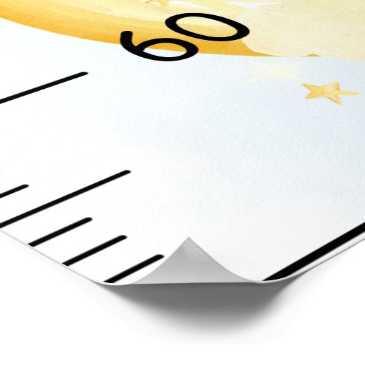 Niedliche Koala-Wachstumstabelle Poster (Ecke)