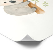 Niedliche Koala Wall Art - Watercolor Baby Koala Poster (Ecke)