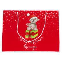 Niedliche Koalabärnkunst nannte Weihnachten rote