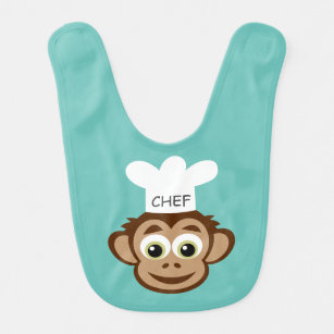 Niedliche Koch Affe Cartoon Kinderbib Schürze für  Babylätzchen
