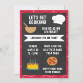 Niedliche Kochen Party Einladung (Vorderseite)