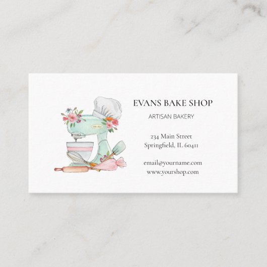Niedliche Kochmischer-Backkarte Visitenkarte (Vorderseite)
