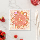 Niedliche Kochnische Orange Serviette (Beispiel)