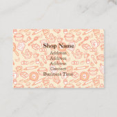 Niedliche Kochnische Orange Visitenkarte (Rückseite)