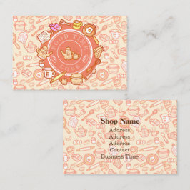 Niedliche Kochnische Orange Visitenkarte