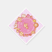 Niedliche Kochnische Rosa Serviette (Ecke)