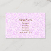 Niedliche Kochnische Rosa Visitenkarte (Rückseite)