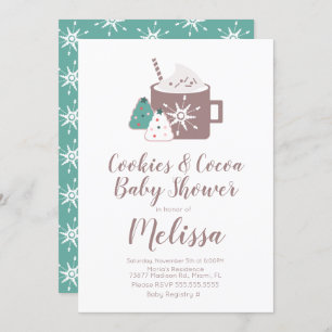 Niedliche Kochplatten Tasse Winter Baby Dusche Einladung