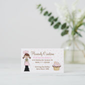 Niedliche Kochs-Bäckerei-Kuchen-Geschäfts-Karte Visitenkarte (Stehend Vorderseite)