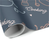 niedliche Kochwerkzeuge Geschenkpapier (Rolleneckpunkt)