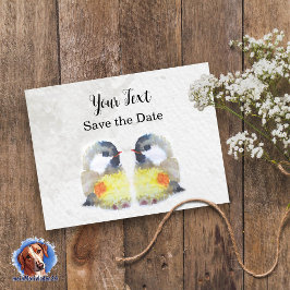 Niedliche Kohlmeisen - Aquarell-Design | Postkarte