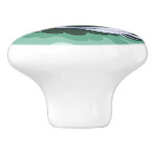 Niedliche Koi Fisch-Kunst Keramikknauf (Seitenansicht)