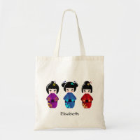 Niedliche Kokeshi Puppen Cartoon Name
