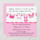 Niedliche Kokette Bra Lingerie Bridal Dusche Einla Einladung (Vorne/Hinten)