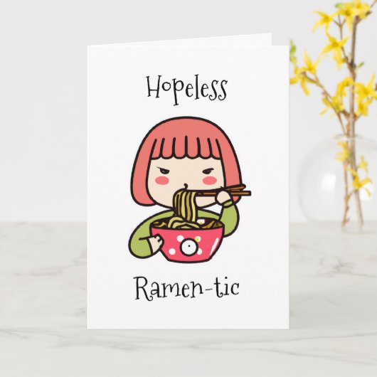 Niedliche Kokette Karte für ihn oder sie (Gelbe Blume)