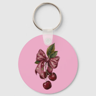 Niedliche Kokette Kirsch-Schleife Rosa Ästhetik Schlüsselanhänger