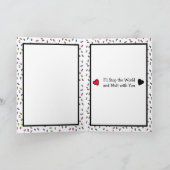 Niedliche Kokette Romantische Eisdiele Karte (Innenseite)