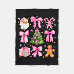 Niedliche Kokette Schleife Rosa Weihnachtsbaum San Fleecedecke