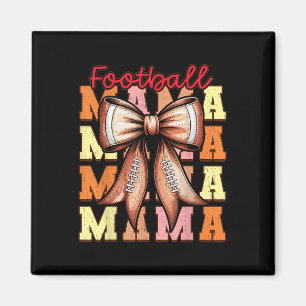 Niedliche Kokette Schleife Spieltag Football Mama Magnet