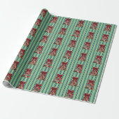 Niedliche Koketten-Patchwork-Weihnachtsbäume gestr Geschenkpapier (Ungerollt)