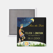 Niedliche Kokopelli-Stammeshochzeit Sichern Sie da Magnet (Vorderseite/Rückseite)