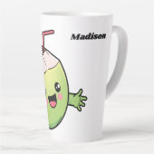 Niedliche Kokosnüsse individuelle Name Milchtasse (Rechte Ecke)