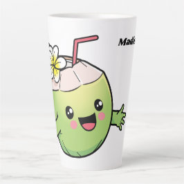 Niedliche Kokosnüsse individuelle Name Milchtasse