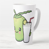 Niedliche Kokosnüsse individuelle Name Milchtasse (Rechte Ecke)