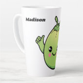 Niedliche Kokosnüsse individuelle Name Milchtasse (Linke Ecke)