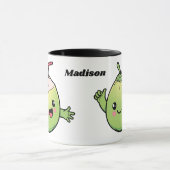 Niedliche Kokosnüsse individuelle Name Tasse (Zentrum)