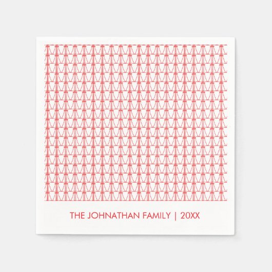 Niedliche Kokospalmen Silhouette Weihnachten Serviette (Vorderseite)