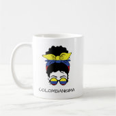 NIEDLICHE kolumbianische Mädchenflagge Kaffeetasse (Links)