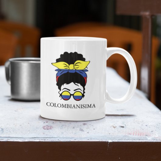 NIEDLICHE kolumbianische Mädchenflagge Kaffeetasse