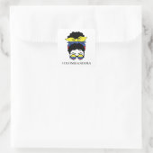 NIEDLICHE kolumbianische Mädchenflagge Quadratischer Aufkleber (Tasche)