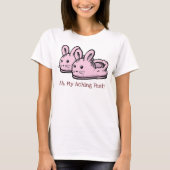 Niedliche, komfortable Pink Bunny Rabbit Slippers  T-Shirt (Vorderseite)
